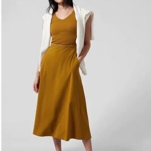 Athleta Ryder Dress Mustard Women's Size M
